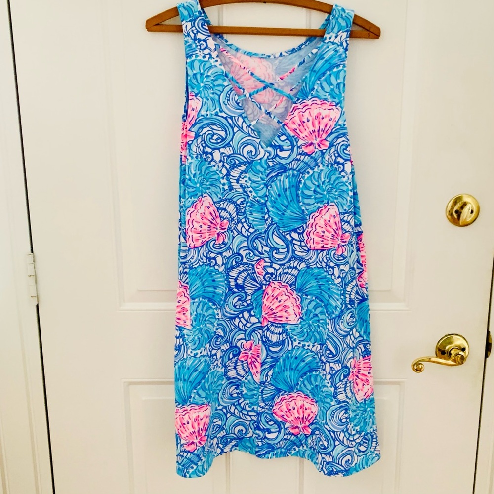 Pink & sky blue Lilly dress
